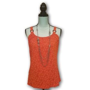 Banana Republic Nautical Scoop Tank Top Orange M